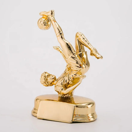 Customized Sport Award Resin Football Player Figures Chinese Factory's Quality Trophies Medals & Plaques for Souvenir Gift