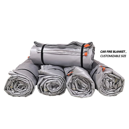 JOEN Heavy Duty Hangzhou Silicone Fiberglass 6x9m EN13501 Certified 0.8mm Thick Fire Resistant Fire Blanket for Car JOEN FB-XL