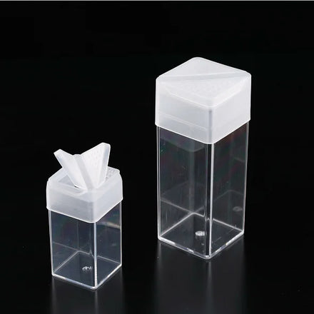 Factory Wholesale Transparent PS square 1.5oz Glitter Shaker Bottles Packing Glitter Powder