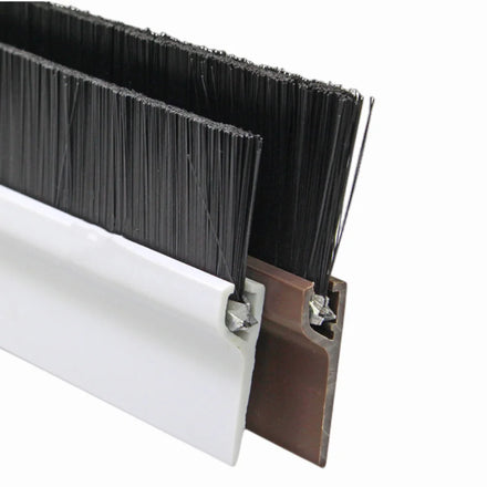 Self-Adhesive Door Bottom Sweep Plastic Black PVC Soft Door Brush Seal Strip Draught Excluder