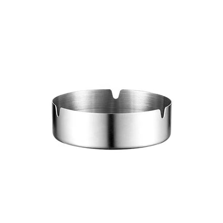 Factory Direct Thickened Stainless Steel Ashtray Smoking Internet Cafe KTV Restaurant Customizable Silk LOGO Advertising Gift
