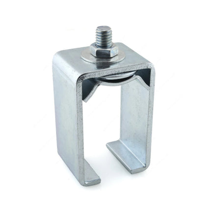 RHETECH European Style Single Box Rail Splice Bracket Hot Sale Wall Mount Steel Box Rail Joint Connector Clamp Screws for Door