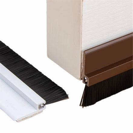 Plastic Base Door Bottom Sweep Nylon Brush Insert Seal Door Sealing Brushes With Plastic Holder