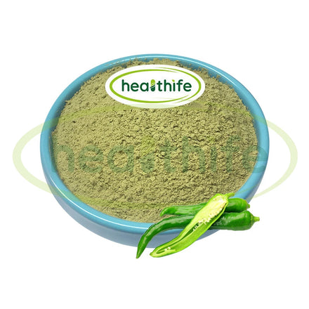 Healthife Green Chili Pepper Powder 80 Mesh Air Dried Green Chilli Powder