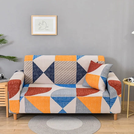 New Design Geometric Classic Polyester Furniture Cover for 3-Seater Sofas for Sofa Seats and Couches