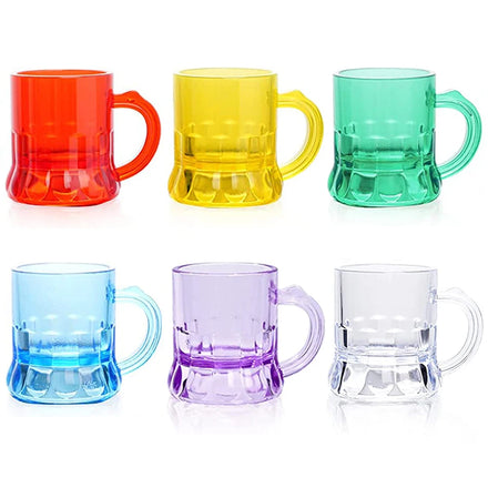 Eco-friendly Customised Party Cup 1oz Transparent Beer Plastic Cup with Handle Mini Party Cup of Juice Printing Service
