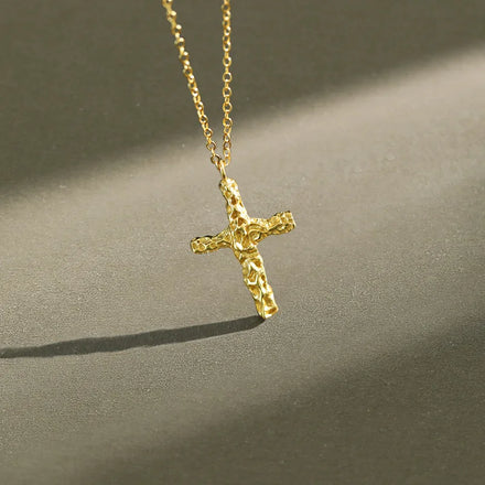 S925 Sterling Silver Melted Cross Cool Men Necklace Designer Couple 18K Gold Necklace Lover Fine Jewelry Necklace for Women Gift