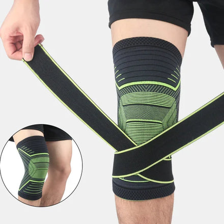 Factory Wholesale Low Price 3D Weaving Compression Knee Brace Support Knee Support With Adjustable Strap