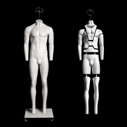 GH33 Male Full Body Third Generation Male Mannequin Ghost Dummy Clothing Photography Ghost Mannequin Transparent