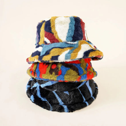 Fashion Autumn Winter Lady Colorful Plush Warm Fisherman Hats Fleece Faux Fur Lamb Wool Bucket Hat