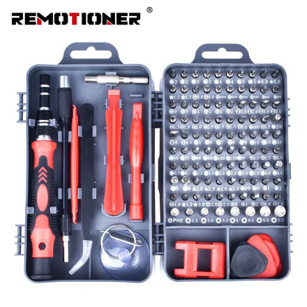 115 in 1 Wholesale Mini Magnetic Screw Bit Repair Tools Chrome Vanadium Steel Precision Screwdriver Set for Watch Phone