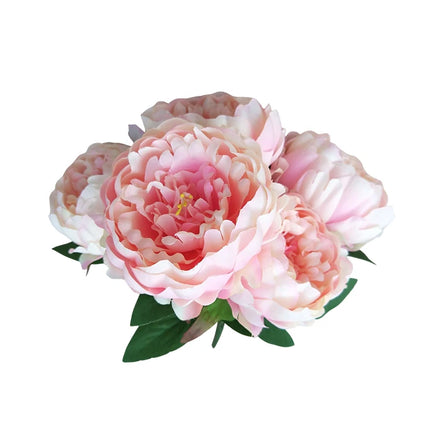 European Style Five Headed Round Peony Cheap Wholesale Artificial Flowers Dekoration