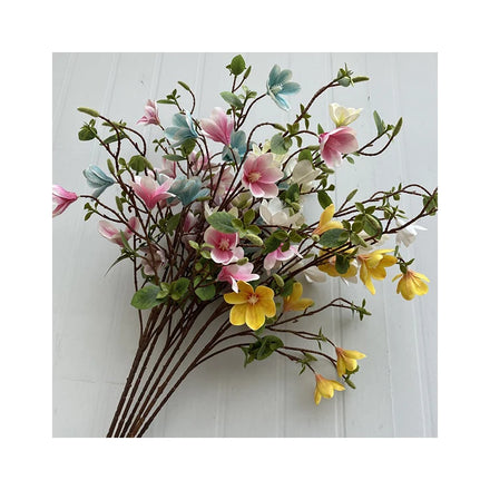 New 3D 9 Head magnolia Cheap Wholesale Artificial Flowers Dekoration