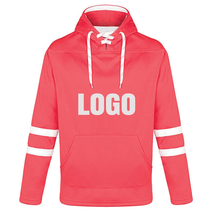 Embroidery Tackle Twill Team Ice Hockey Jersey Lace up Hockey Hoodie