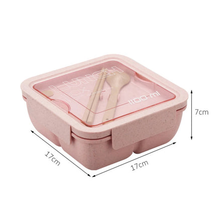 2022 Hot Sales Food Storage Containers Biodegradable Portable Wheat Straw Bento Box Wheat Straw Lunch Box for Kids