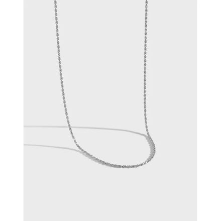 925 Sterling Silver Designer Twist Chain Necklace Basic 18K Gold Necklace Rope Choker Necklaces for Women Wholesale