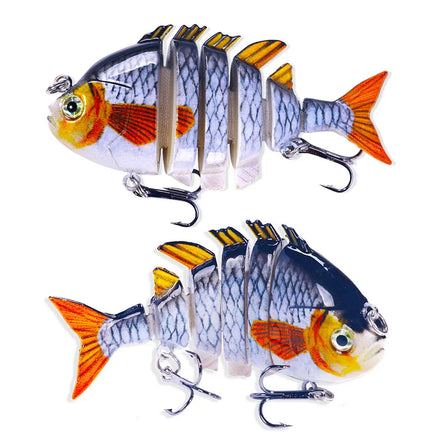 8cm/15g Bass Wobbler Artificial Lifelike Muti-Segment Swim Bait Saltwater Multi Jointed Segmented Swimbait Fishing Lure