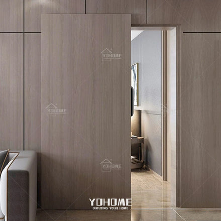 American Simple Design Wooden Ghost Slide Door Magnetic Ghost Sliding Door Flush Interior Magnetic Sliding Door