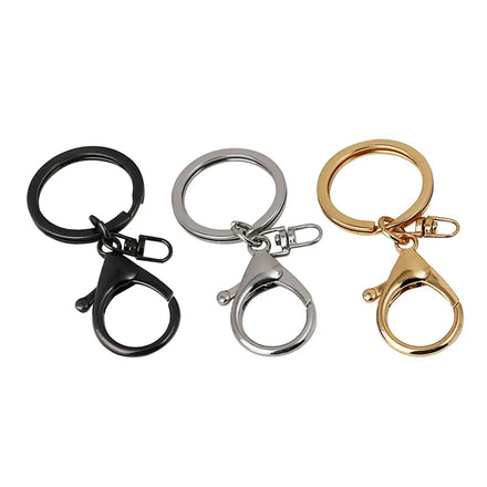 Diy Jewelry Accessories Metal Gold Lobster Clasp Electroplating Three-piece Set Keychain Set