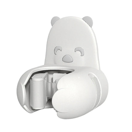 Mini Bear Shape Mop and Broom Holder No Drill Wall Mount Silicone Hanger for Cleaning Tools Home Use
