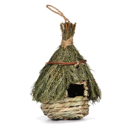 Recommended Creative Straw Bird House Natural Pine Needle Bird House Kindergarten Environment Layout Hanging Decorative Aviary