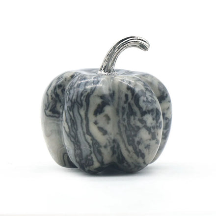 30mm Hot Sale Healing Stones Natural Kivi Stone Hand Made Carving Pumpkin Shape Stone for Christmas Gifts