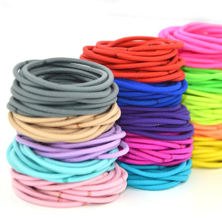Hair Elastic Bands Soft Multicolor Hair Ponytail Holders Hair Ties Bobbles for Girls Kids Women