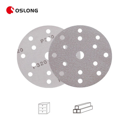 Free Sample 6 Inch 150mm Latex Paper Backing Brown Aluminum Oxide Grinding Automotive Paint Sanding Disc
