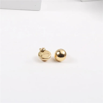 Fenny Simple Fashion Hemispheres Exaggerated Stud Earring Tarnish Free Wholesale Stainless Steel Ladies Jewelry