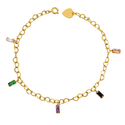 Hot Selling Stainless Steel Zircon Bracelet Holiday Gift Fashion Jewelry Wear Accessory