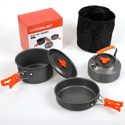 Best Selling Camping Cookware Utensil Set With Camping Kettle Camp Tea Coffee Pot for Backpacking Gear