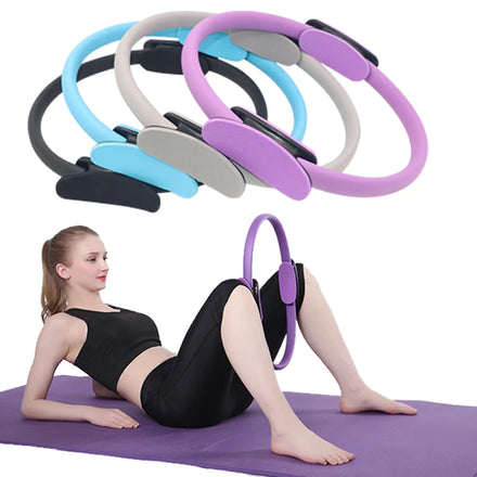 Customized Pink Circle Pilates Yoga Ring Power Workout Stretch Exercises Equipment