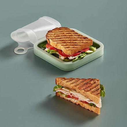 PP & Silicone Leak-Proof Food Lunch Bento Boxes Sealed Fresh-Keeping Silicone Sandwich Bread Containers