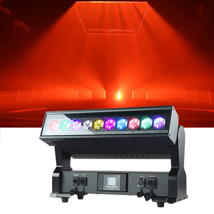 IP65 350W RGBW 4in1 LED Moving Head Stage Light 10x40W Individual Control DMX512 Master-Slave Sound 50000hrs Performance Bar