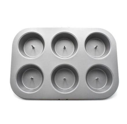 Kitchen Baking Accessories 11-Inch Carbon Steel Square Eco-Friendly Non-Stick Mini Muffin Cupcake Baking Pan 6 Cups Doughnut
