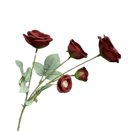 Multi Colors Rose Artificial Flower Premium Red 5-Heads Fresh Roses
