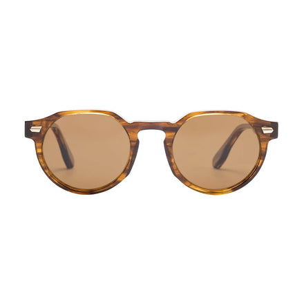 Vintage Retro Thick Round Mazzucchelli Sunglasses with Tac Polarized Acetate Lenses