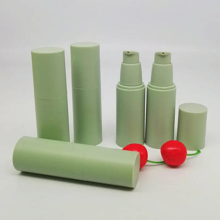 Spot Green Customized 15ml 30ml 50ml Matte Green Vacuum Bottle Airless Lotion Pump Bottle