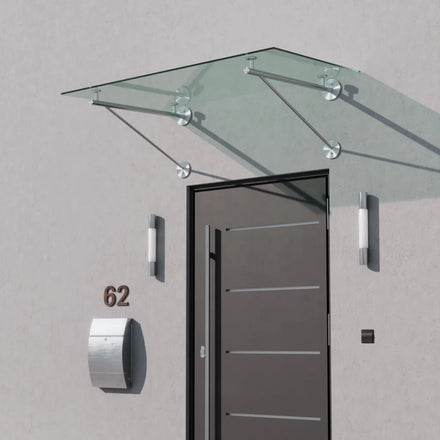 Kinmade Stainless Steel Glass Canopy Brackets Outdoor Clear Gass Awning