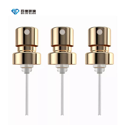 RTS Refillable Portable Container 0.12-0.15cc Aluminum Atomizer Perfume Spray Mist Spray Crimp Glass Bottle Perfume Pump Sprayer