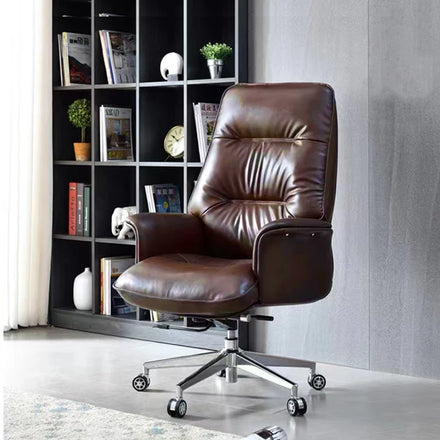 High Back PU Leather Executive Lift Chair with 360 Swivel and Height Adjustable Features