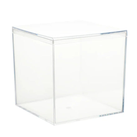 Customizable Transparent Acrylic Cube Organizer Storage Box Eco-Friendly Small Candy Box with Lid Pmma Material Carton Packed