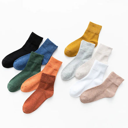 Autumn/winter Candy Colored Medium Tube Stockings Solid Colored Stockings for Women