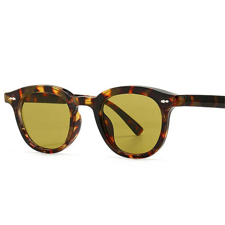 Custom Logo Fashion Vintage Anti Blue Light Square Sunglasses Leopard Small Frame Sunglasses Men Women