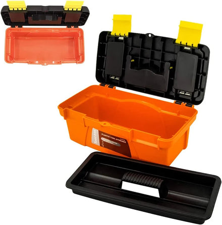 Orange Hardware Storage Durable Plastic Tough Case Portable Tray Toolbox Household Tool Set OEM ODM 1 Year Warranty