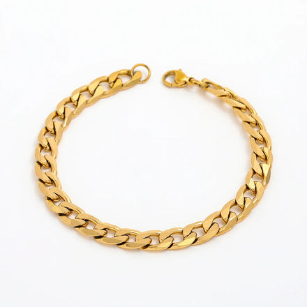 Fenny PVD Plated Dainty Figaro Chunky Chain Link Bracelet Designer for Couples Stainless Steel Jewelry Wholesale