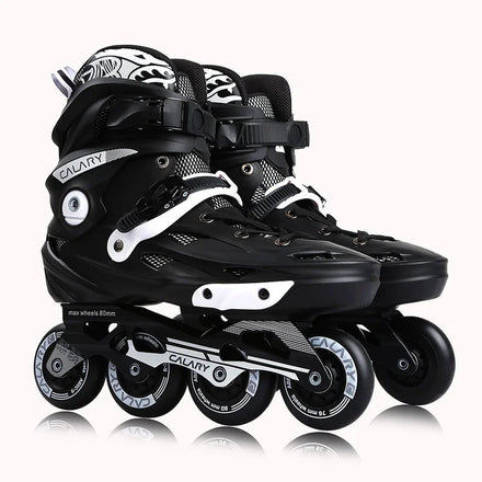 Adult Slalom Skates 85A PU 4 Wheels Detachable Inner Boots Freestyle Speed Aggressive Inline Skates Shoes Men ABEC-9 Bearings
