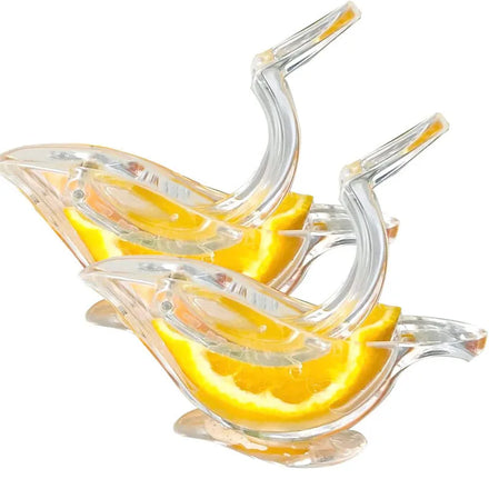 Bird&Fish Manual Lemon Slice Squeezer Plastic (PS) Reusable Multi-Function Portable Transparent Fruit Juicer