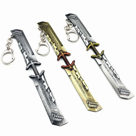 Hot Style Alloy Pendant Key Chains Thanos Souvenirs Metal Knife Model Key Chain