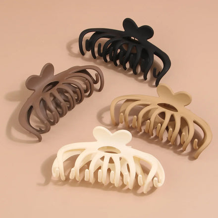 Genya Large Claw Clips for Thin Thick Curly Hair Matte Neutral Claw Clips Nonslip Matte Hair Clips for Women